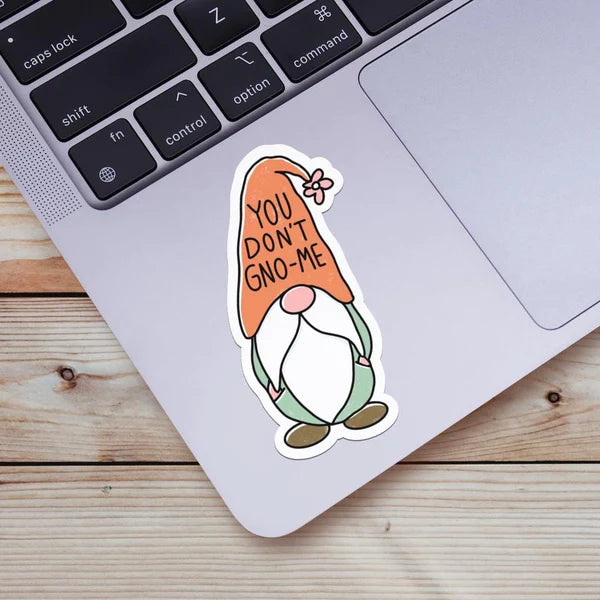 Big Moods You Don't Gno-Me Sticker on Laptop - Multicolor