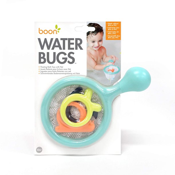 Boon WATER BUGS Floating Bath Toys with Net - Blue