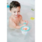 Child in the Bath Playing with Boon WATER BUGS Floating Bath Toys with Net - Blue