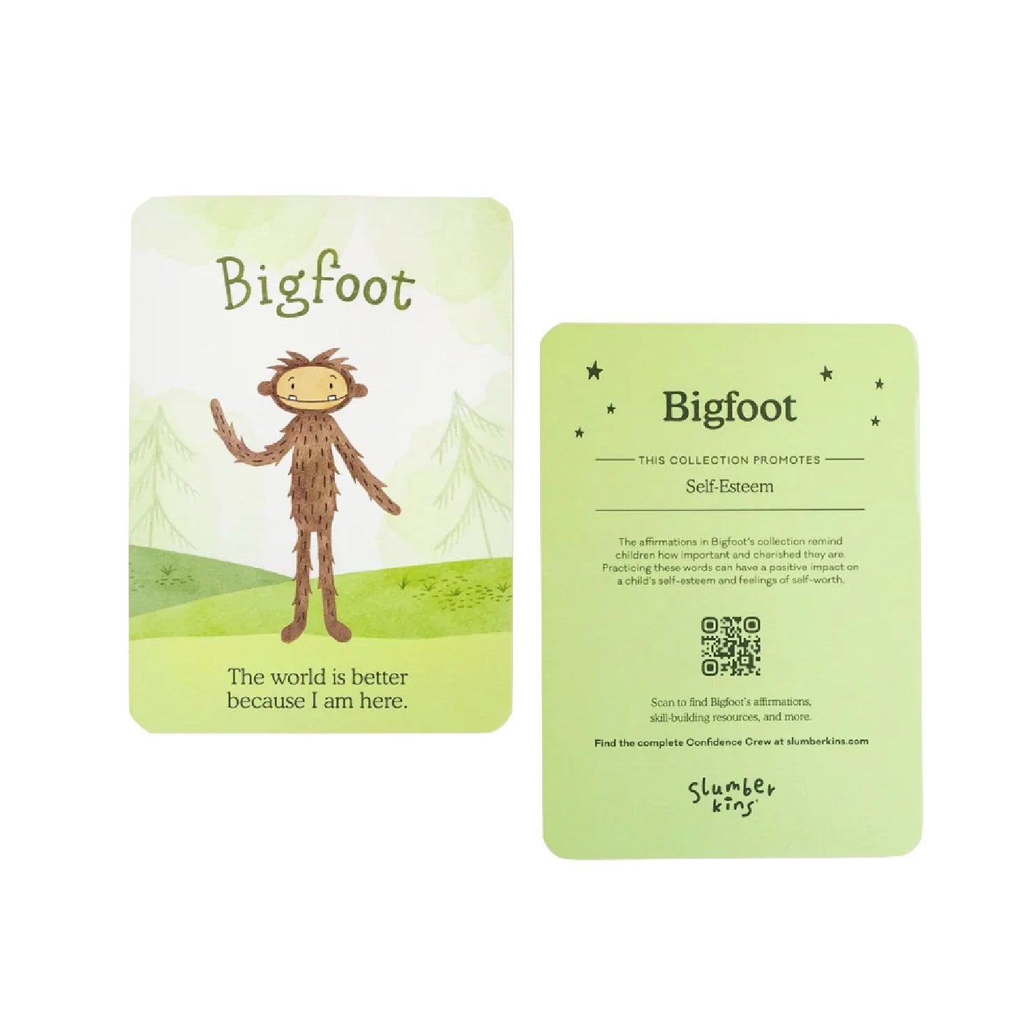 Slumberkins Bigfoot Snuggler - Maple / Brown affirmation card