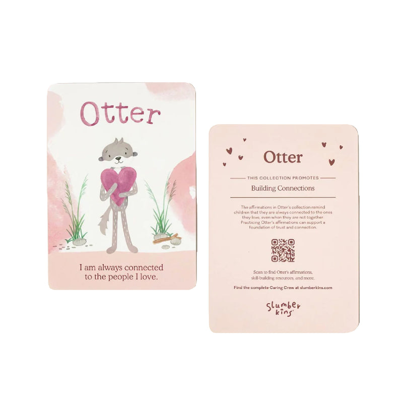 Slumberkins Otter Snuggler - Pebble / Grey affirmation card