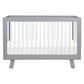 Babyletto Hudson 3-in-1 Convertible Crib with Toddler Bed Conversion Kit - grey / white