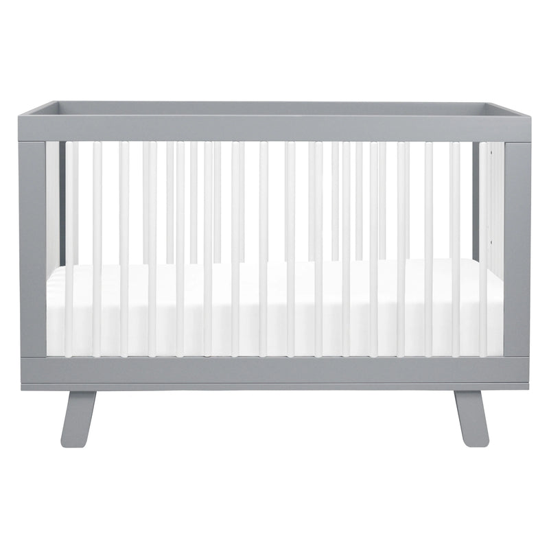 Babyletto Hudson 3-in-1 Convertible Crib with Toddler Bed Conversion Kit - grey / white