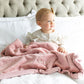 Baby Sitting with Saranoni Receiving Lush Blanket - Ballet Slipper
