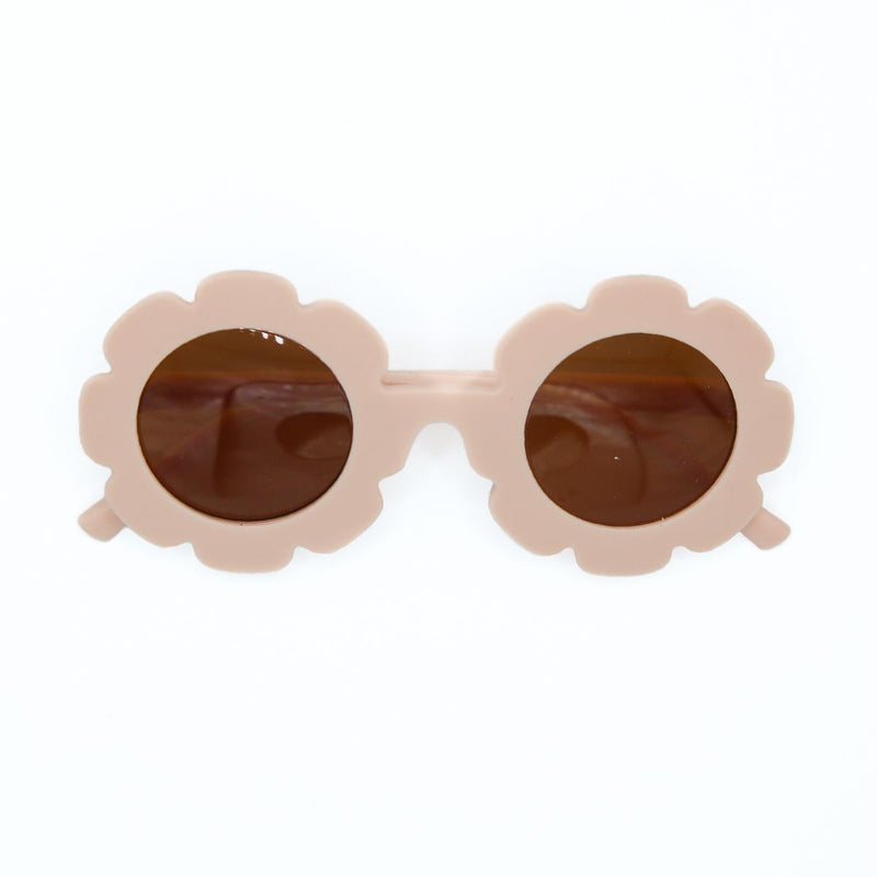 The Baby Cubby Kids' Flower Sunglasses - Blush Pink with Brown Lenses