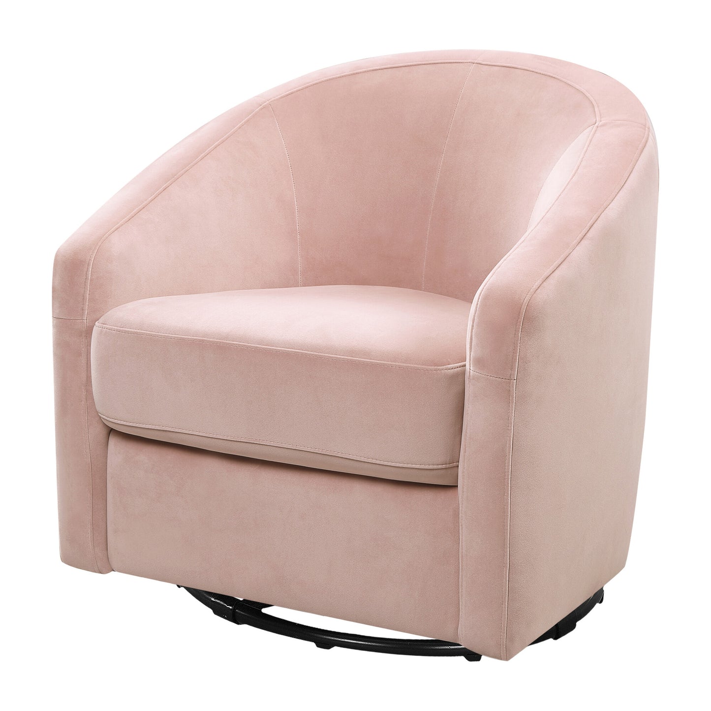Babyletto Madison Swivel Glider - Blush Pink Velvet