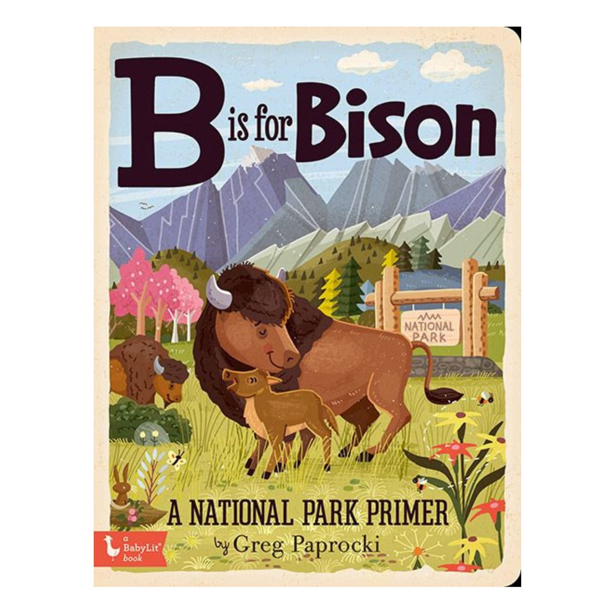 BabyLit Alphabet Primer Book - B is for Bison