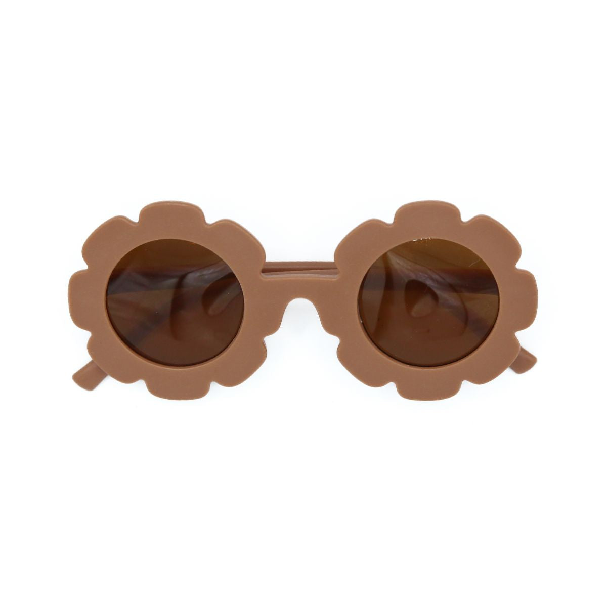 The Baby Cubby Kids' Flower Sunglasses - Brown Sugar with Brown Lenses