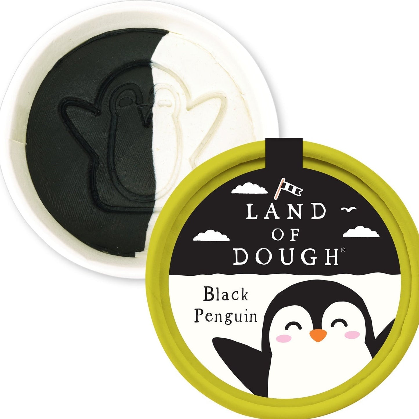 Land of Dough Mini Dough Cup - Black Penguin