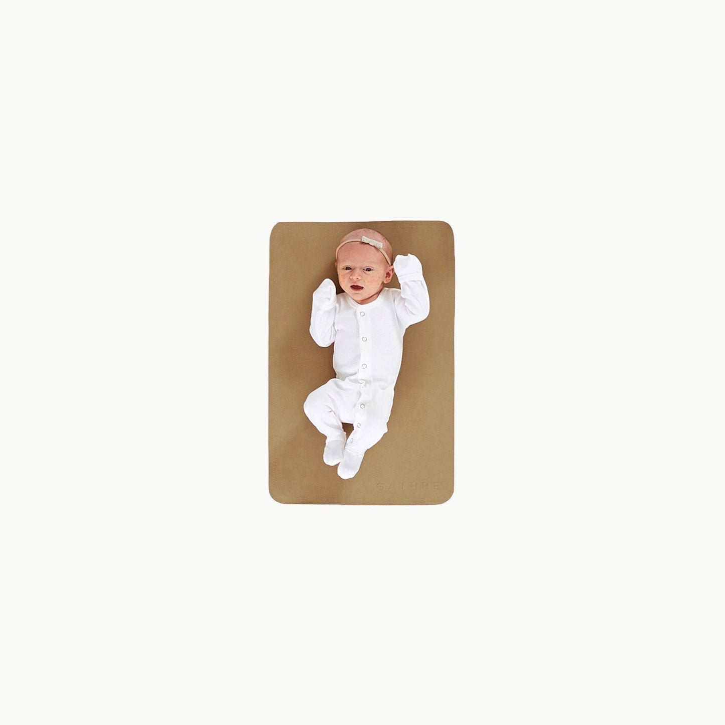 Baby lies on Gathre Micro Mat - Camel
