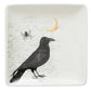 Creative Co-op Halloween Square Stoneware Plate - 5" - Raven