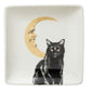 Creative Co-op Halloween Square Stoneware Plate - 5" - Cat