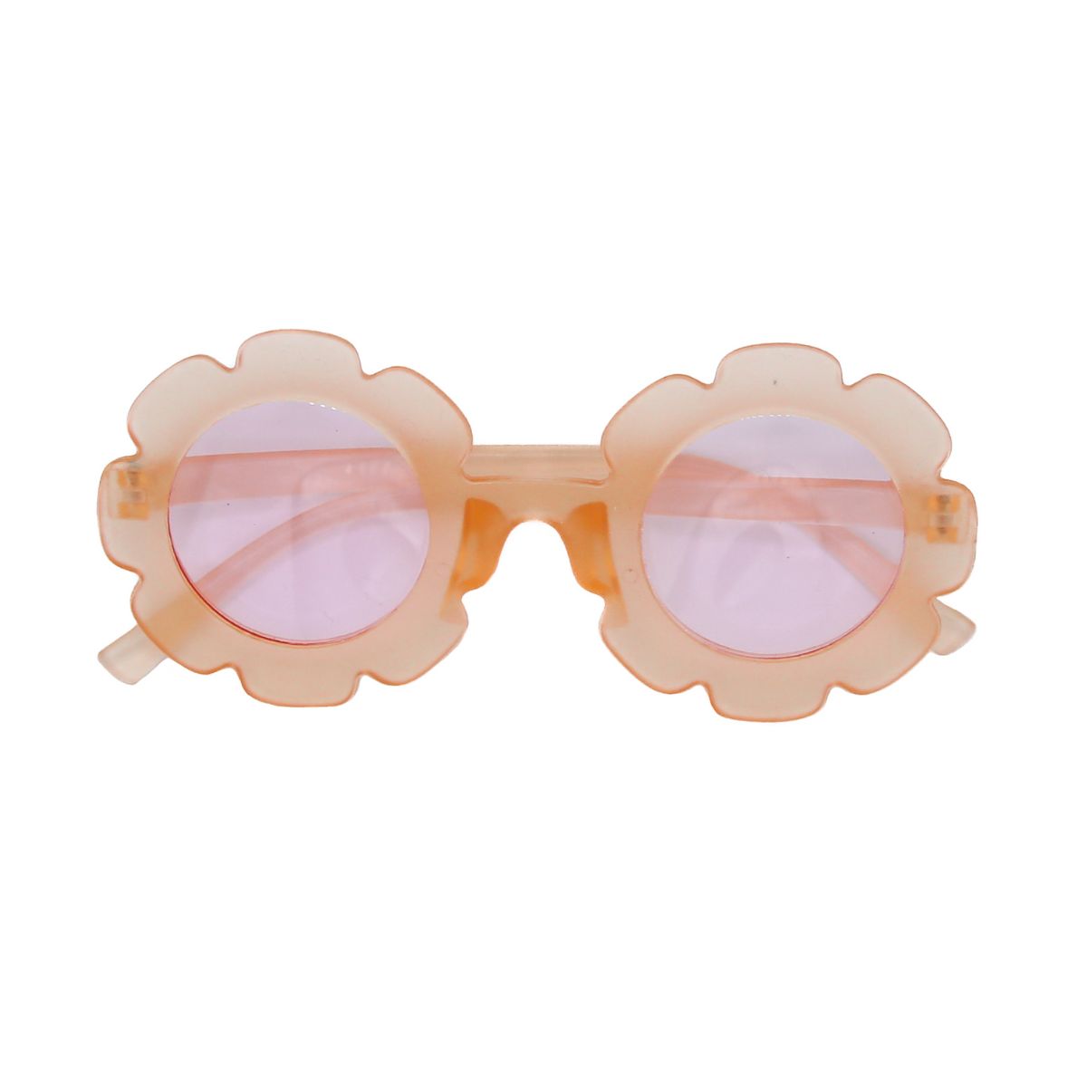 The Baby Cubby Kids' Flower Sunglasses - Clear Coral wit Pink Lenses