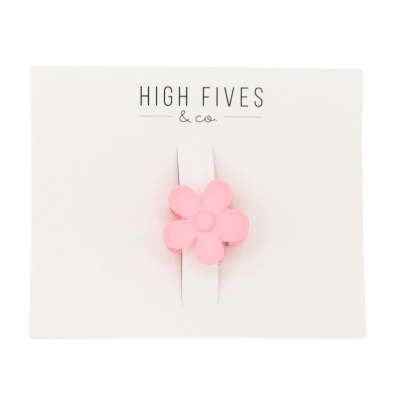 High Fives Flower Hair Claw Clips - 1.35" - Blush Pink