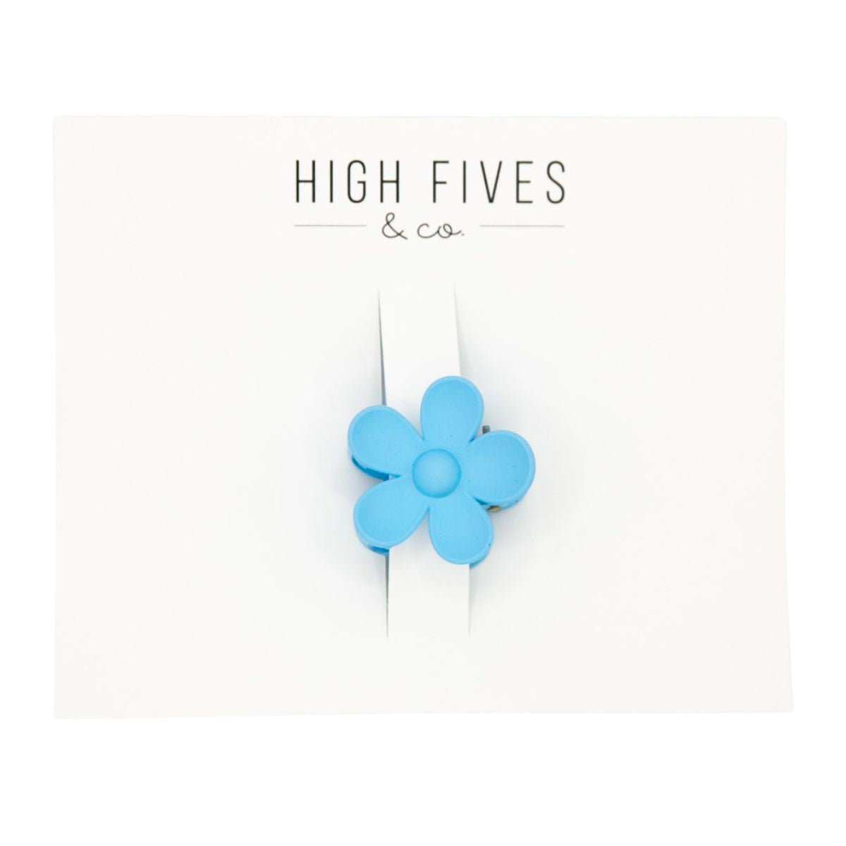 High Fives Flower Hair Claw Clips - 1.35" - Light Blue