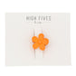 High Fives Flower Hair Claw Clips - 1.35" - Orange