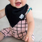 baby wearing Copper Pearl Single Baby Bandana Bib - Black