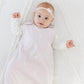 Baby wearing Woolino Ecolino Adjustable Baby Sleep Bag - Organic Cotton - 2M-2Y - Dandelions