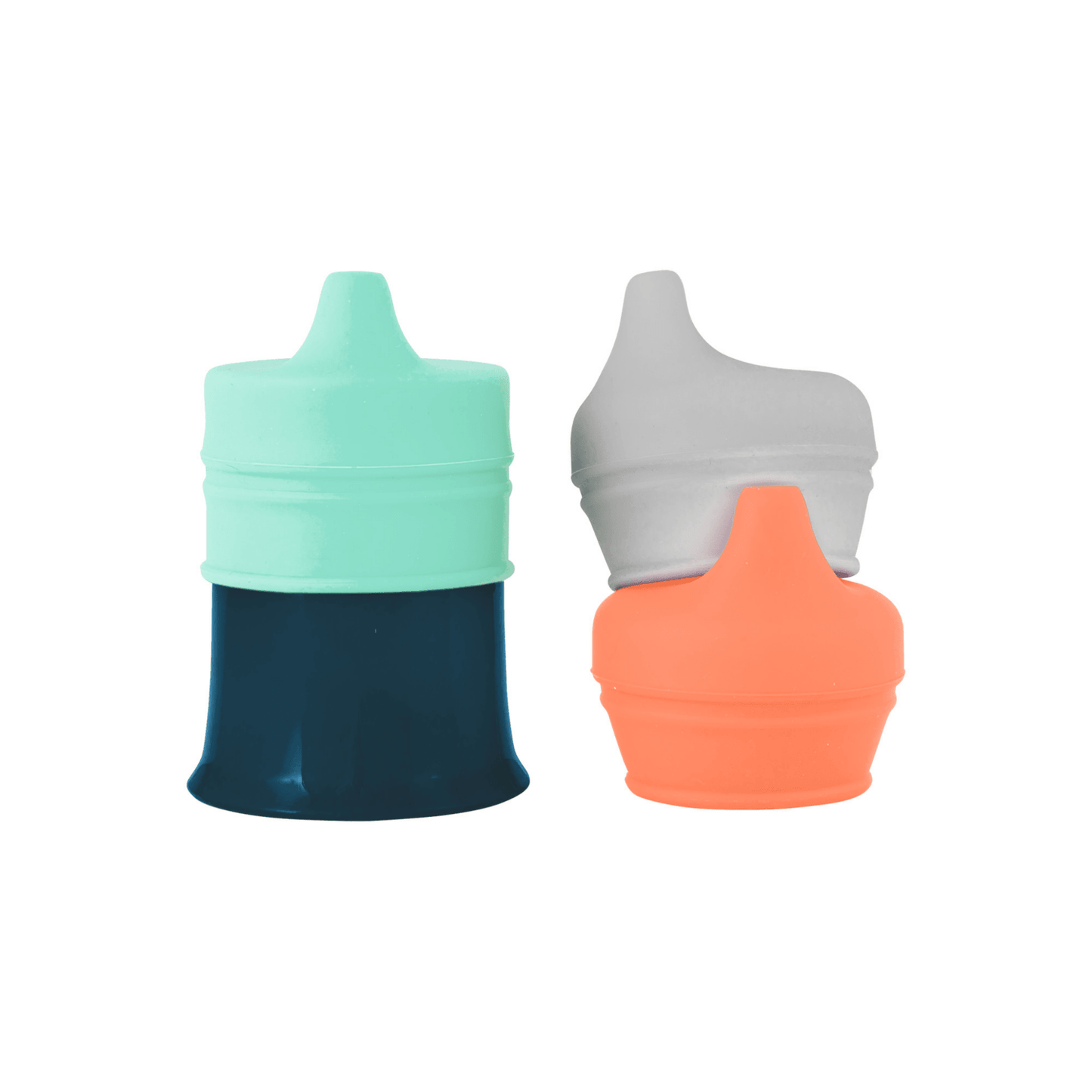 Boon SNUG Spout Universal Silicone Sippy Lids and Cup - Mint Multi