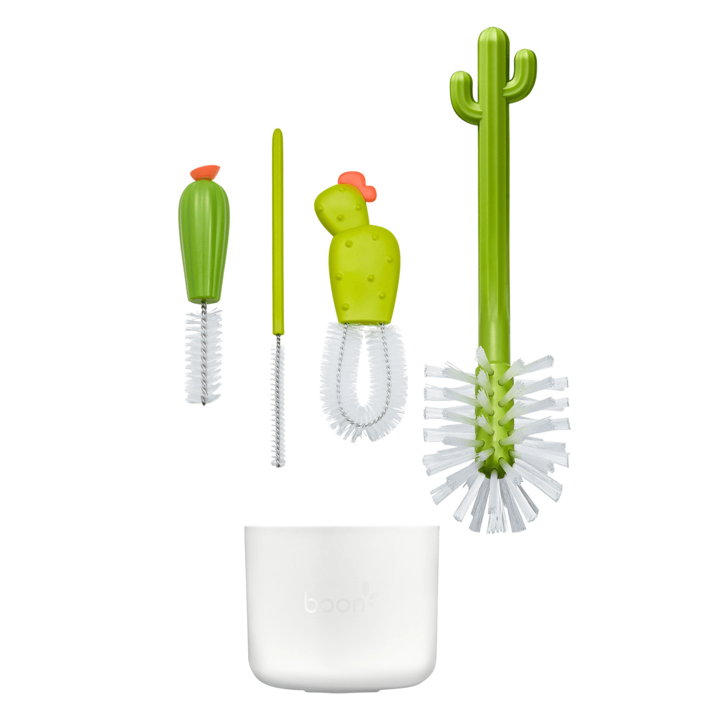 Boon CACTI Bottle Cleaning Brush Set - White/Green