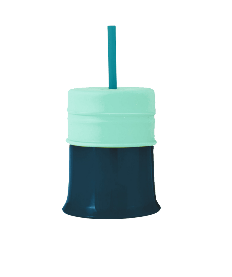 Boon SNUG Straw Universal Silicone Straw Lids and Cup - Mint Multi