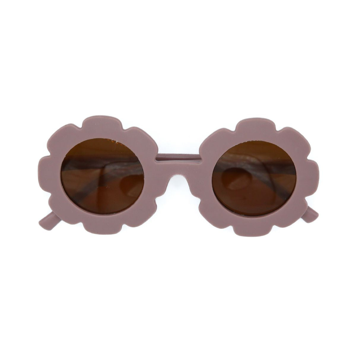 The Baby Cubby Kids' Flower Sunglasses - Dusty Purple with Brown Lenses
