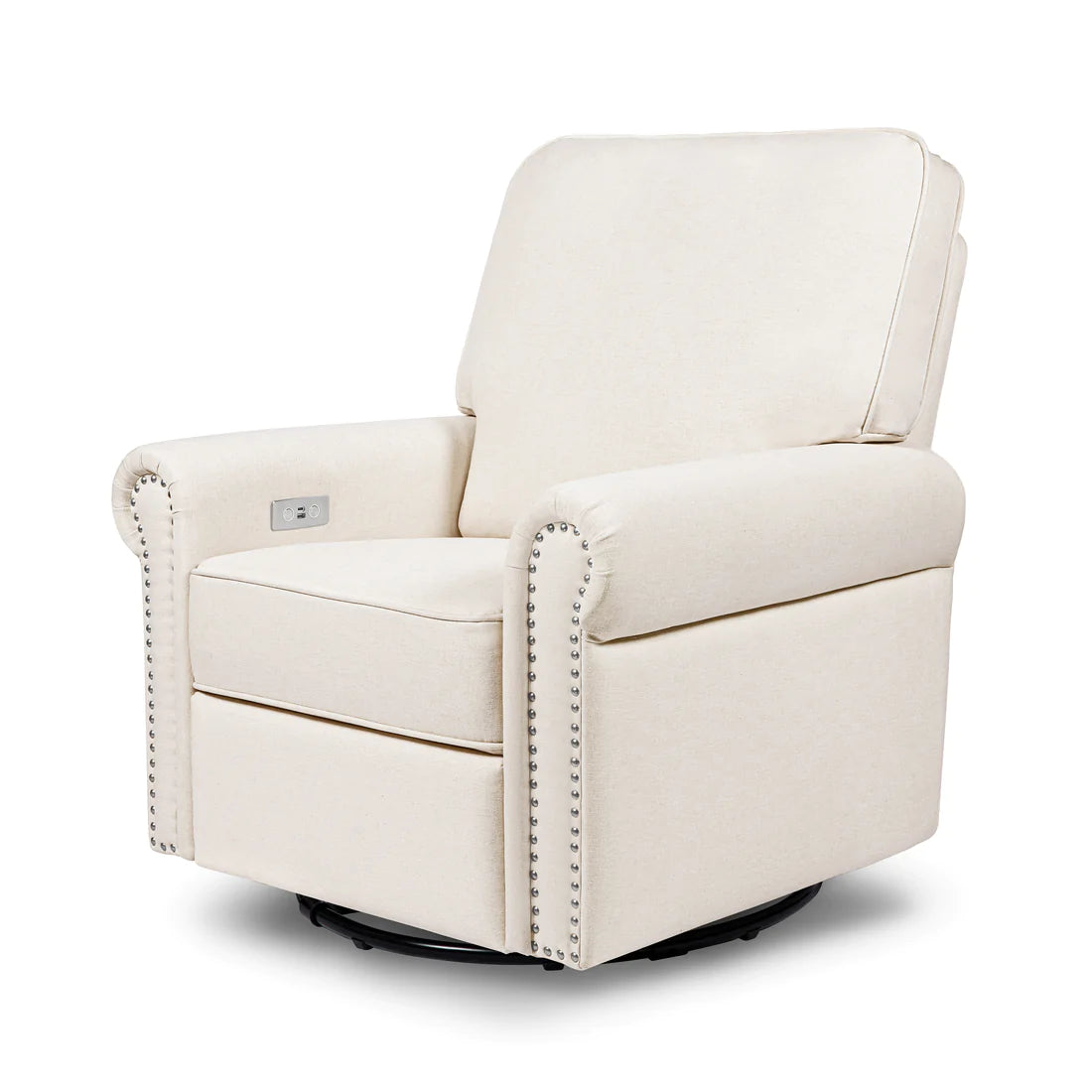 Namesake Linden Electronic Recliner and Swivel Glider with USB Port - Performance Cream Eco-Weave