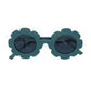 The Baby Cubby Kids' Flower Sunglasses - Evergreen with Grey Lenses