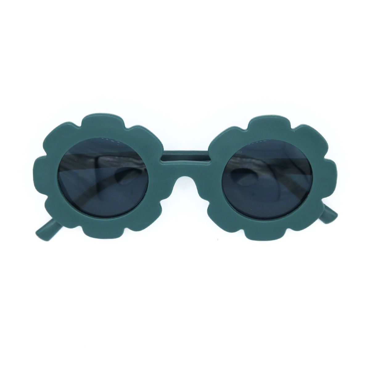 The Baby Cubby Kids' Flower Sunglasses - Evergreen with Grey Lenses