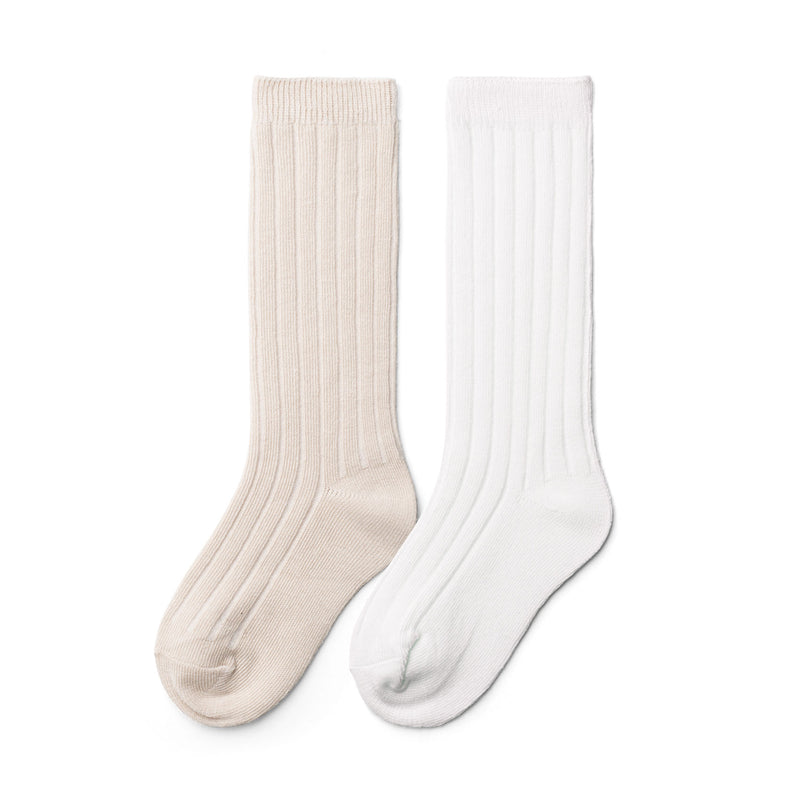 goumikids 2 Pack Knee High Socks - White/Neutral