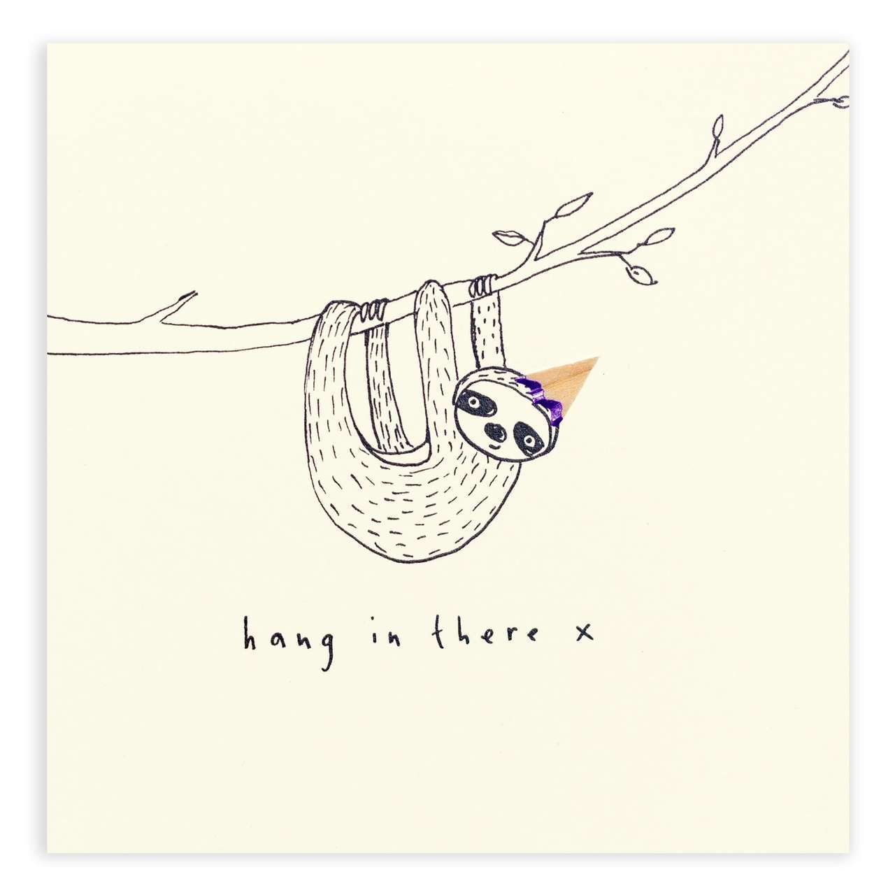 Ruth Jackson Pencil Shavings Card - Hang in There