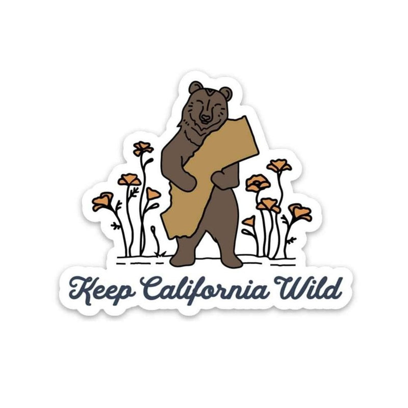 Keep Nature Wild Bear Hug Sticker
