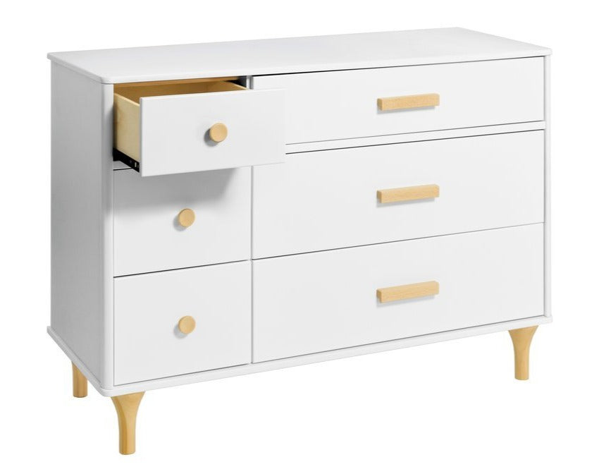 Babyletto Lolly 6-Drawer Assembled Double Dresser -White/Natural
