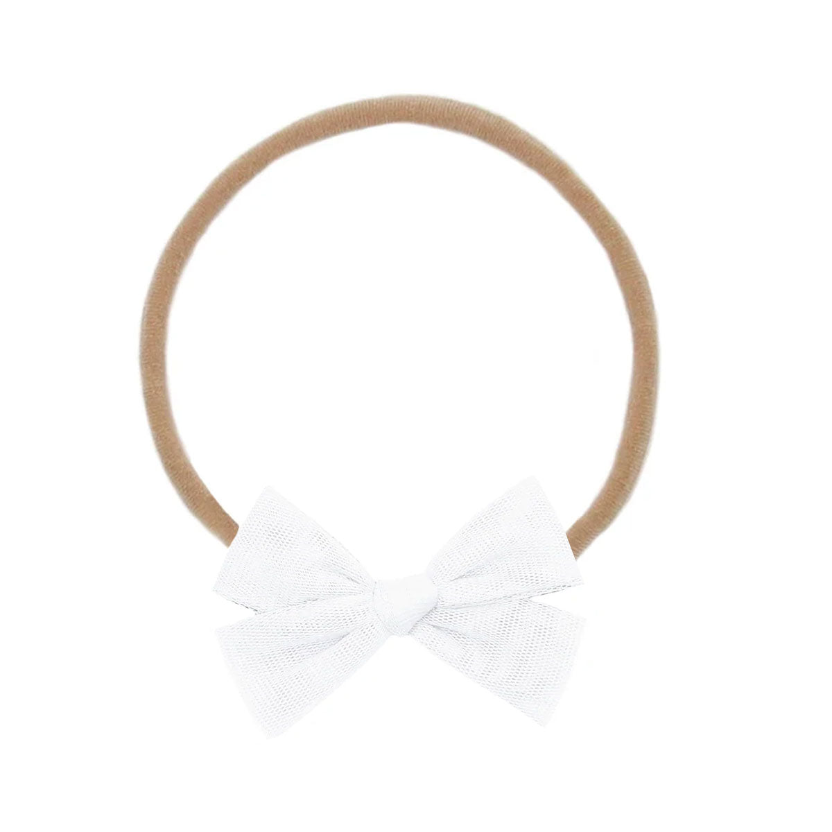Lou Lou and Company Tulle Bow Headband - Medium - White