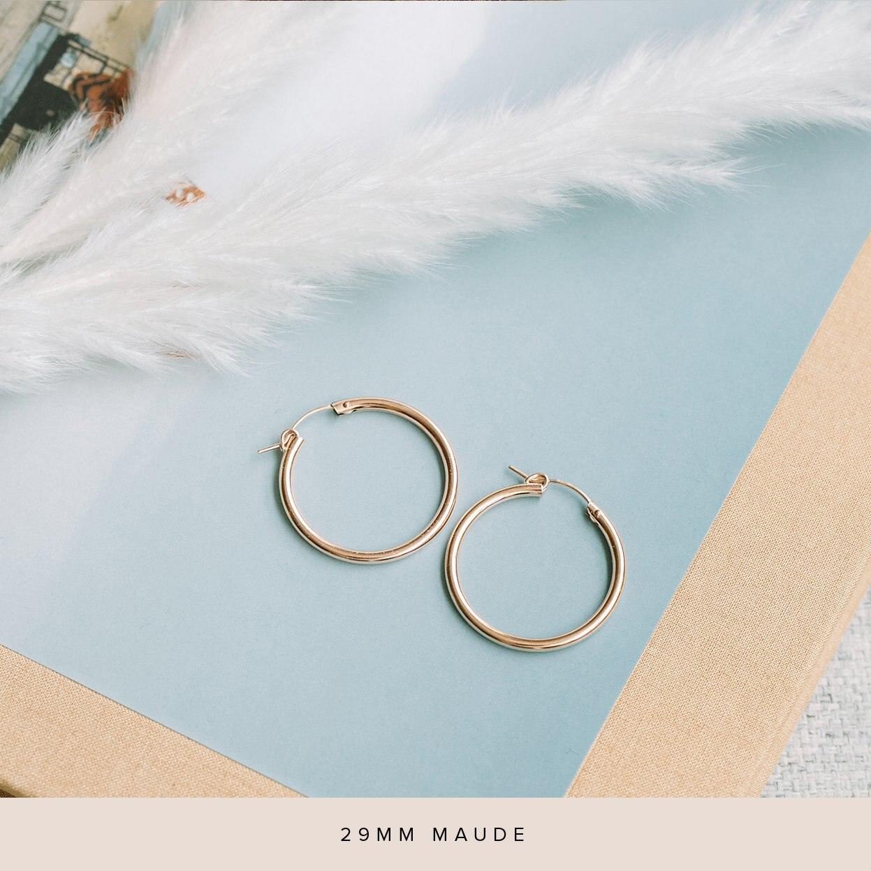 Made by Mary Gold Filled Maude Hoop Earrings