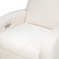 Babyletto Nami Electronic Recliner and Swivel Glider with USB Port - Performance Cream Eco Weave with Light Wood Base