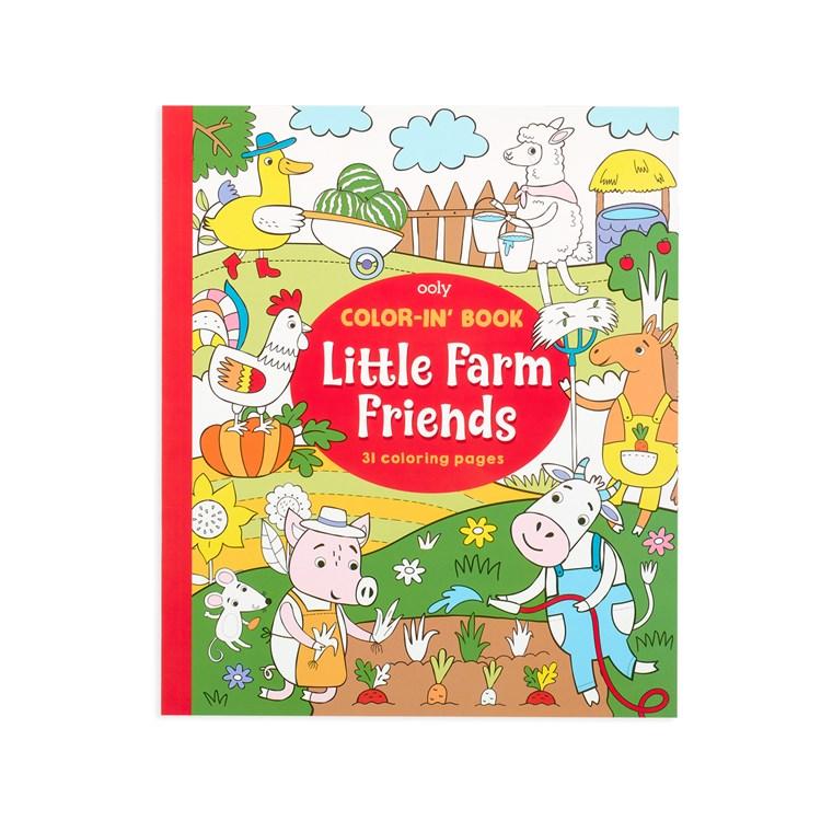 OOLY Color-in' Book - Little Farm Friends