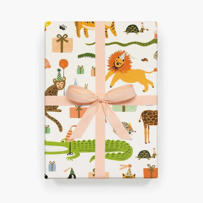 Rifle Paper Co Roll of 3 Wrapping Sheets - Party Animals