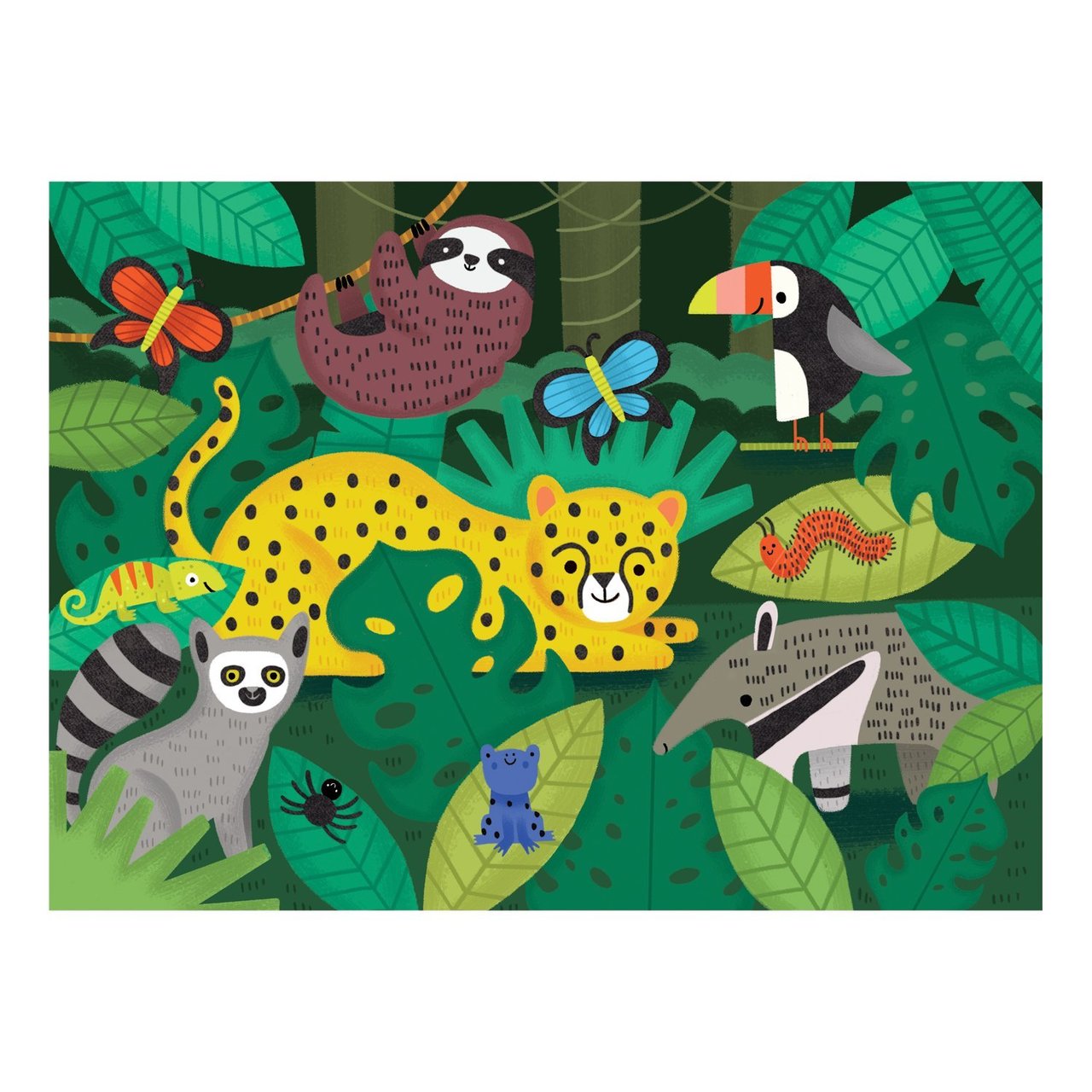 Mudpuppy Fuzzy Puzzle 42 Pieces - Rainforest