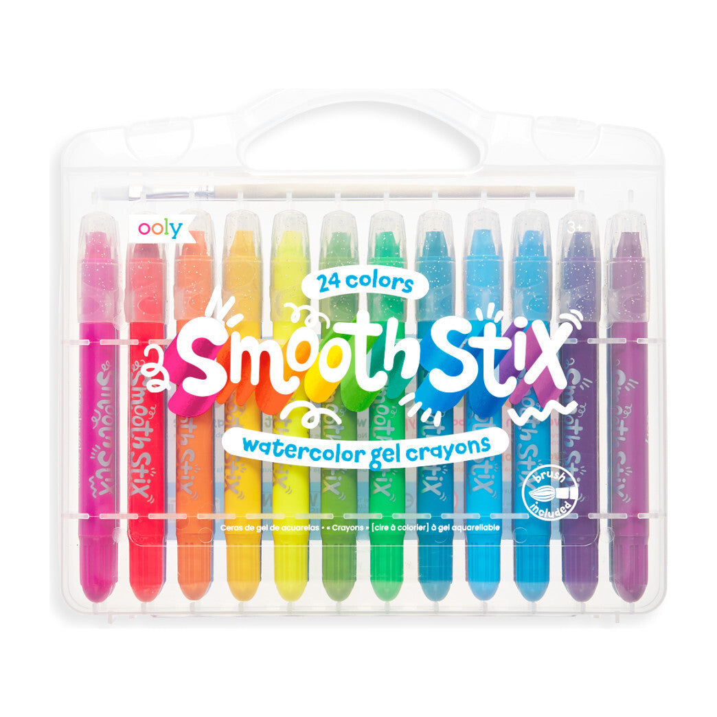 OOLY Smooth Stix Watercolor Gel Crayons - Set of 24