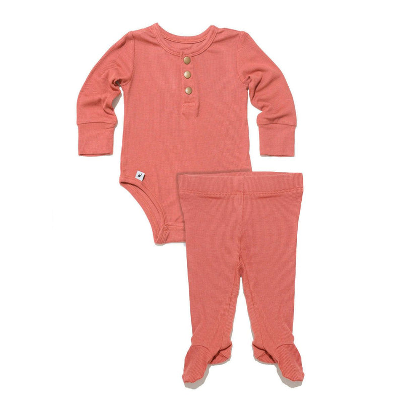 Quinn St Ribbed Two-Piece Set - Rose