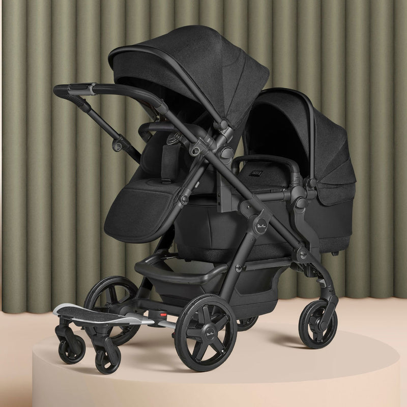 Silver Cross Wave 2022 Single-to-Double Stroller with tandem seat and rider board