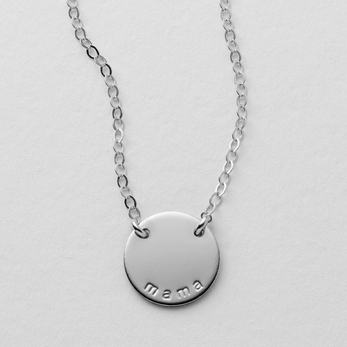 Made by Mary Silver Mama Mini Zola Disc Necklace