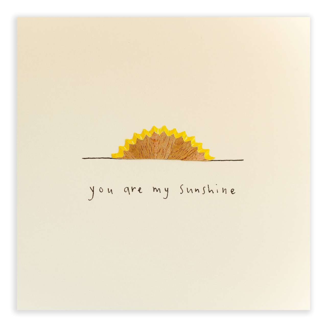 Ruth Jackson Pencil Shavings Card - My Sunshine