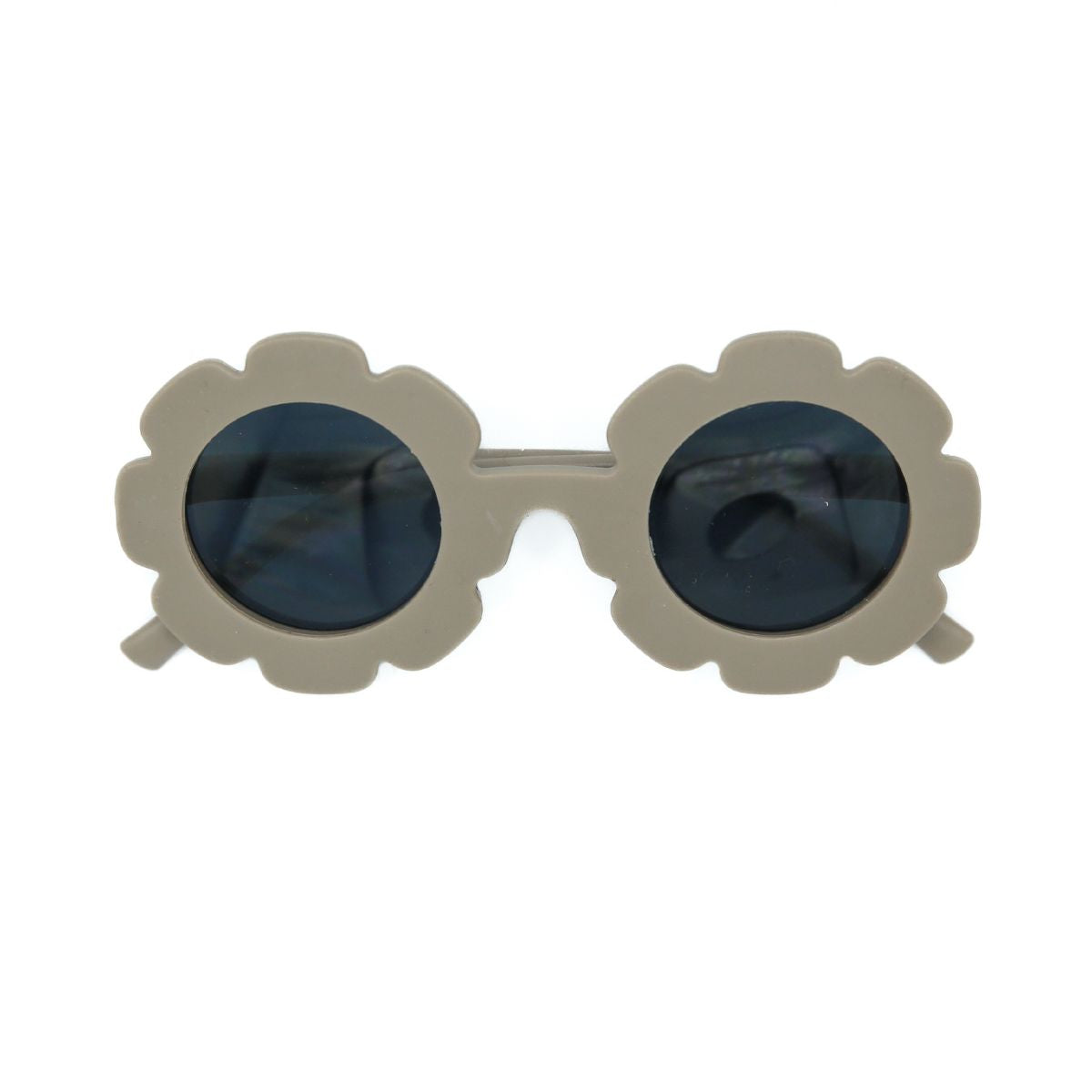 The Baby Cubby Kids' Flower Sunglasses - Taupe with Grey Lenses