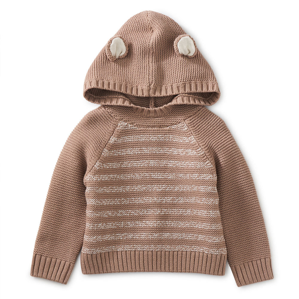 Tea Collection Bear Ears Baby Sweater - Cafe