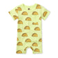 Tea Collection Pocket Shortie Baby Romper - Tacos Contigo