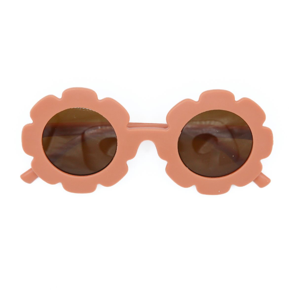 The Baby Cubby Kids' Flower Sunglasses - Terracotta with Brown Lenses