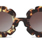 The Baby Cubby Kids' Flower Sunglasses - Brown Tortoiseshell with Brown Lenses