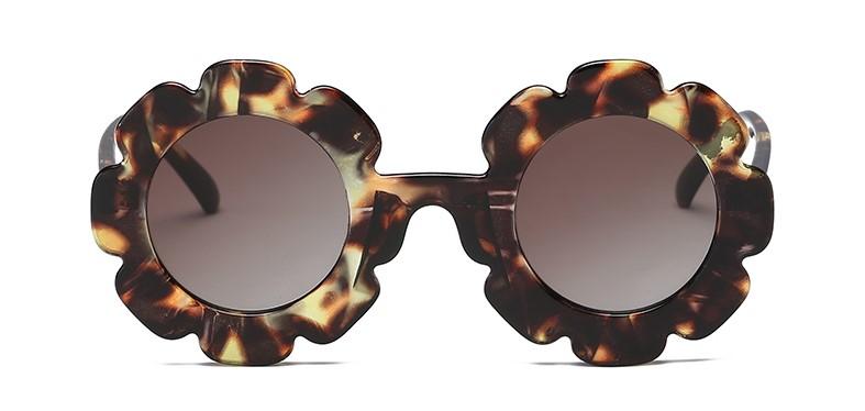 The Baby Cubby Kids' Flower Sunglasses - Brown Tortoiseshell with Brown Lenses